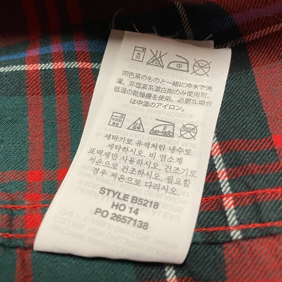 J Crew Red Plaid Button Down Sleep Shirt Size M - Picture 10 of 12